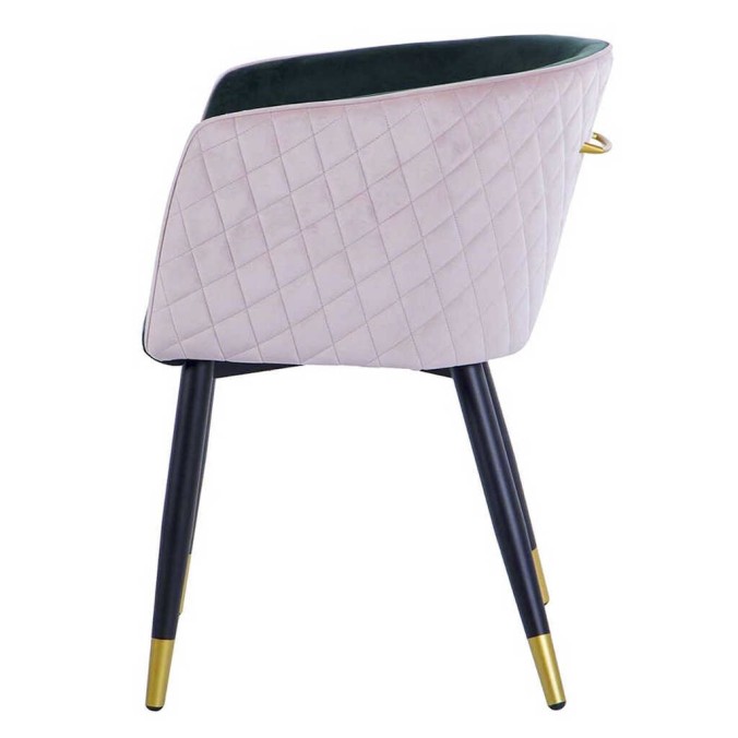 silla velvet rosa-verde c/ tirador 55x57x76 cm