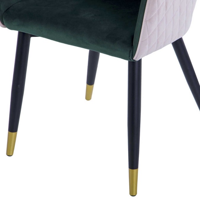 silla velvet rosa-verde c/ tirador 55x57x76 cm