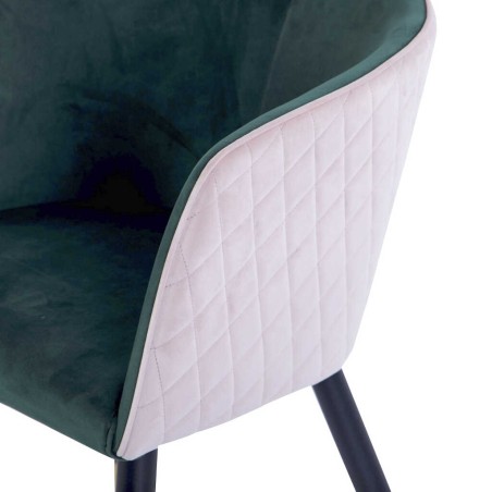 silla velvet rosa-verde c/ tirador 55x57x76 cm
