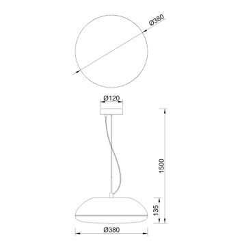 Colgante 4 Luces serie KAZZ Blanco - 38x15-165h 2
