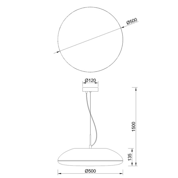 Colgante 6 Luces serie KAZZ Blanco - 50x15-165h