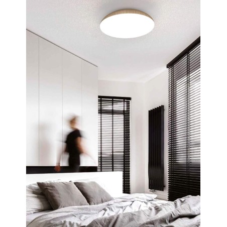 Plafón 4 Luces serie KAZZ Madera - 38x13.5h