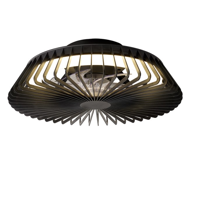 Plafón LED 70W Ventilador 30W serie HIMALAYA MINI Negra - 53x17.7h