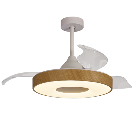 Plafón LED 60W Ventilador 30W serie COIN FAN Madera - 50x35.5-48h