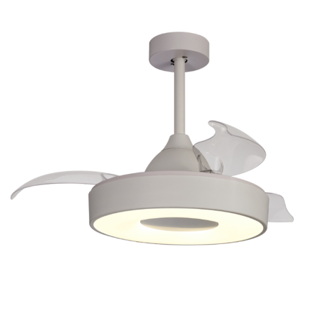 Plafón LED 45W Ventilador 25W serie COIN FAN MINI Blanco - 43x35.5-48h
