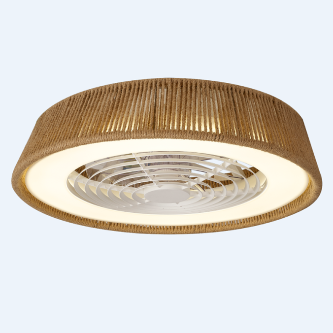 Plafón LED 70W Ventilador 35W serie POLINESIA NATURAL Cuerda Nat - 64.5x20h
