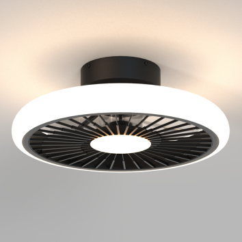 Plafón LED 55W Ventilador 30W serie TURBO Negra - 51.2x18h