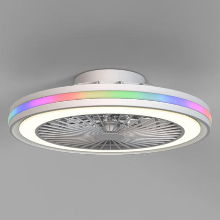 Plafón LED 40W Ventilador 20W serie GAMER Blanco - 46.6x13.7h