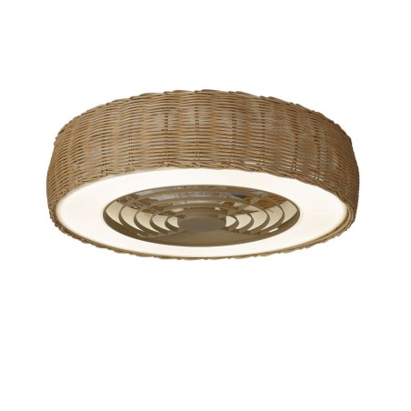 Plafón LED 55W Ventilador 25W serie KILIMANJARO MINI Ratan - 58x25h