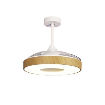Plafón LED 60W Ventilador 30W serie COIN FAN Madera - 50x35.5-48h 2