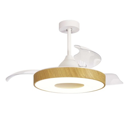 Plafón LED 60W Ventilador 30W serie COIN FAN Madera - 50x35.5-48h