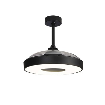 Plafón LED 60W Ventilador 30W serie COIN FAN Negra - 50x35.5-48h 2