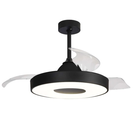 Plafón LED 60W Ventilador 30W serie COIN FAN Negra - 50x35.5-48h