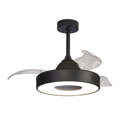 Plafón LED 45W Ventilador 25W serie COIN FAN MINI Negra - 43x35.5-48h