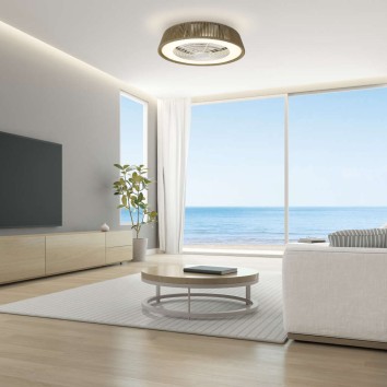 Plafón LED 70W Ventilador 35W serie POLINESIA NAUTICA Textileno - 64.5x20h 2