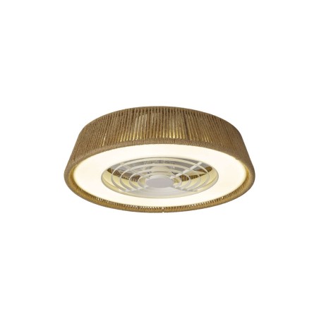 Plafón LED 55W Ventilador 25W serie POLINESIA NATURAL MINI Cuerda Nat - 57.5x19.5h