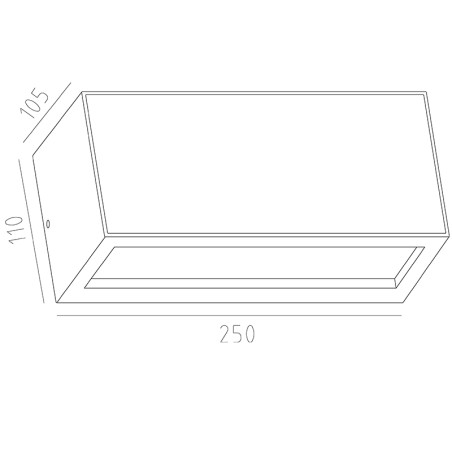 Aplique exterior  serie BERET Gris Oscuro - 25x10.5x11h