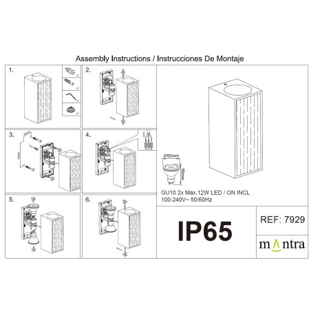 Aplique exterior  serie BERET Gris Oscuro - 7x8.5x16.5h