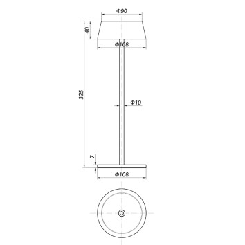 Linterna exterior serie K4 Corten - 9x32.5h 2