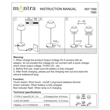 Linterna exterior serie K5 Blanco - 13.4x35h