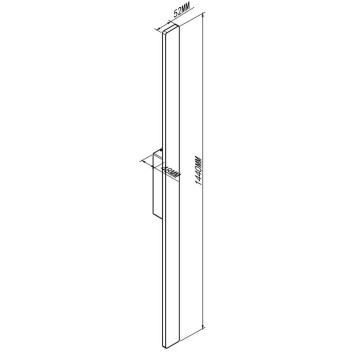 Aplique exterior LED  IP54 serie LOTUS Blanco - 144x1.2x5.2h 2