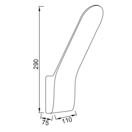 Aplique exterior LED  IP65 serie ANDES Negro - 11x7.5x29h