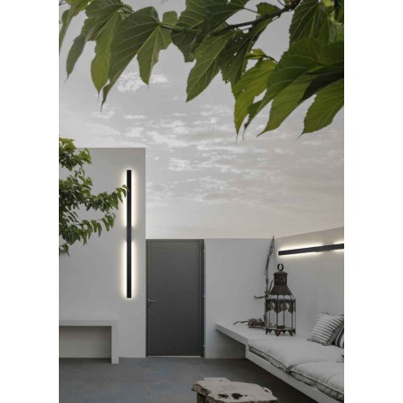 Aplique exterior LED  IP54 serie LOTUS Negro - 144x1.2x5.2h