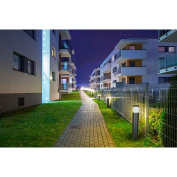 Baliza exterior E27 IP65 serie CHICAGO Gris Oscuro - 12x65h 2