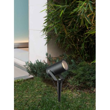 Piqueta exterior GU10 IP65 serie QUEBEC Negro - 10x6x23.7h 2