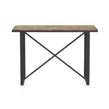 Consola color natural. Tablero dmf chapado en madera de abeto. 120X42X80h