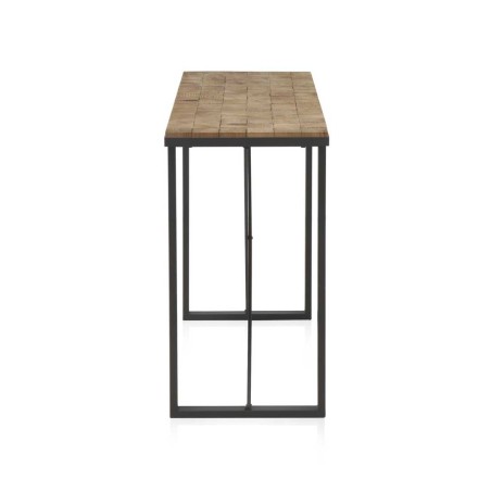 Consola color natural. Tablero dmf chapado en madera de abeto. 120X42X80h