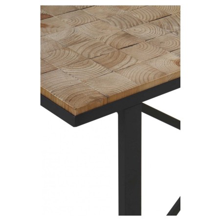 Consola color natural. Tablero dmf chapado en madera de abeto. 120X42X80h