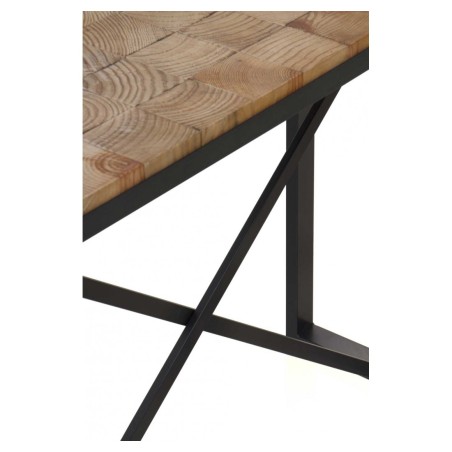 Consola color natural. Tablero dmf chapado en madera de abeto. 120X42X80h