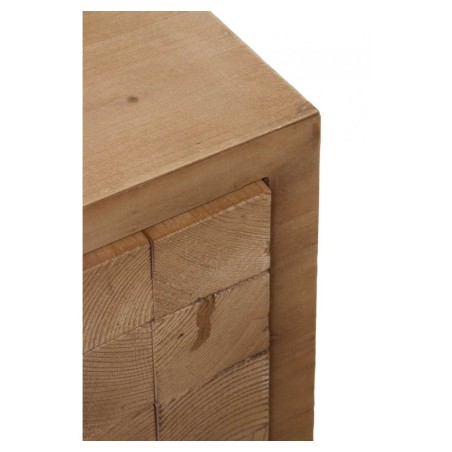 Comoda color natural. Tablero dmf chapado en madera de abeto. 122X42X78h