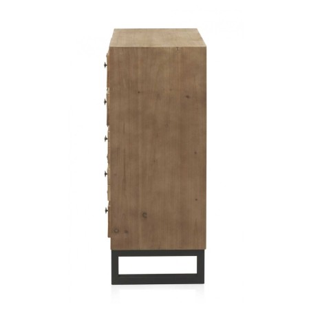 Comoda color natural. Tablero dmf chapado en madera de abeto. 78X42X100h