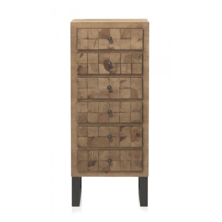 Sinfonier color natural. Tablero dmf chapado en madera de abeto. 50X37X121h