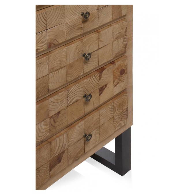 Sinfonier color natural. Tablero dmf chapado en madera de abeto. 50X37X121h