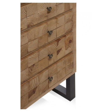 Sinfonier color natural. Tablero dmf chapado en madera de abeto. 50X37X121h