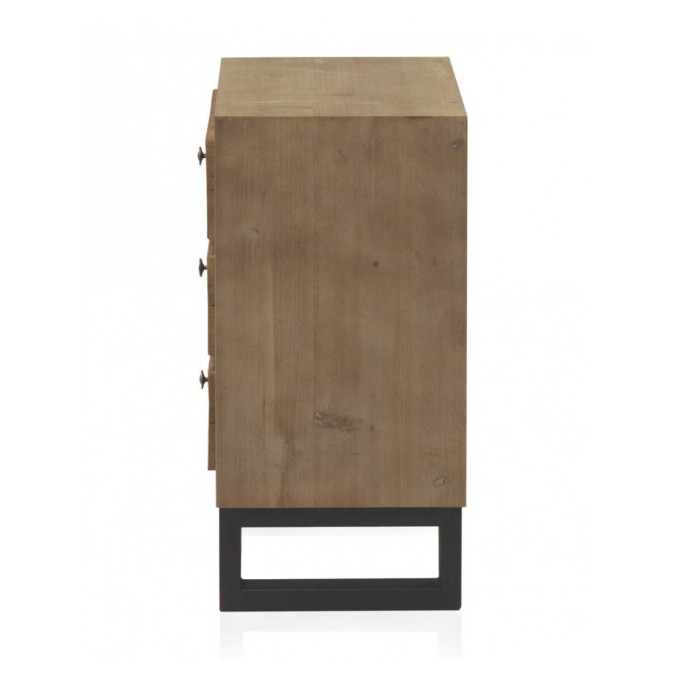 Mesitas color natural. Tablero dmf chapado en madera de abeto. 51.5X37X70h