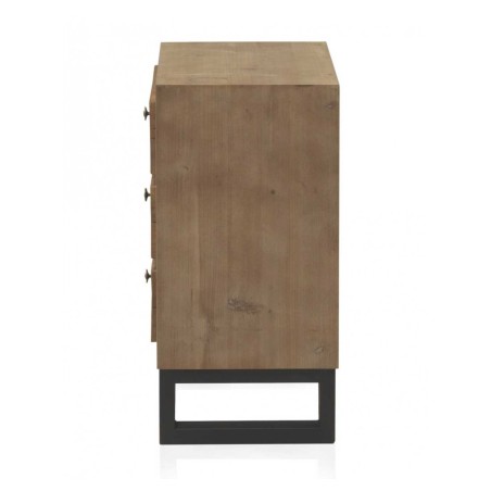 Mesitas color natural. Tablero dmf chapado en madera de abeto. 51.5X37X70h