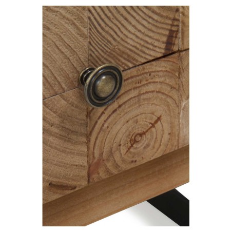 Mesitas color natural. Tablero dmf chapado en madera de abeto. 51.5X37X70h