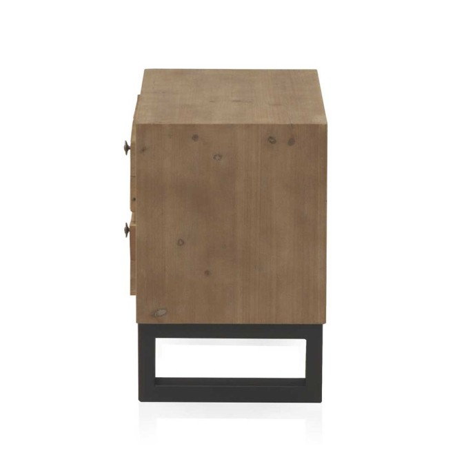 Mesitas color natural. Tablero dmf chapado en madera de abeto. 51X37X52h Mesitas color natural. Tablero dmf chapado en madera de abeto. 51X37X52h