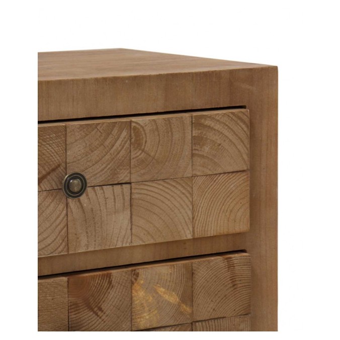 Mesitas color natural. Tablero dmf chapado en madera de abeto. 51X37X52h Mesitas color natural. Tablero dmf chapado en madera de abeto. 51X37X52h