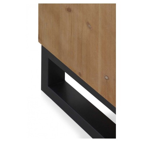 Mesitas color natural. Tablero dmf chapado en madera de abeto. 51X37X52h