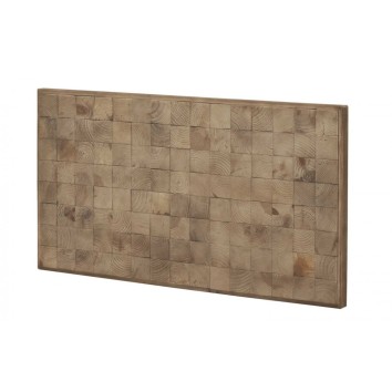 Cabezales y mesitas  color natural. Tablero dmf chapado en madera de abeto. 109X5X60h