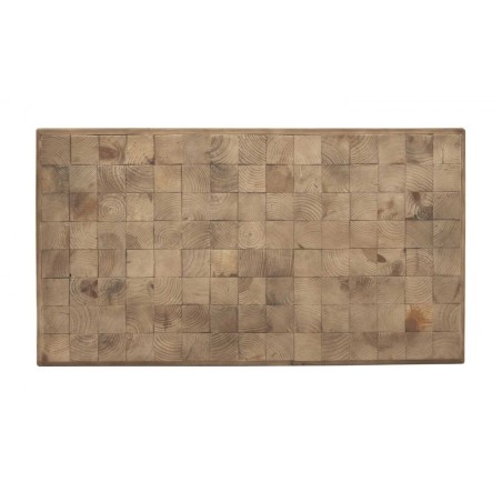 Cabezales y mesitas  color natural. Tablero dmf chapado en madera de abeto. 109X5X60h