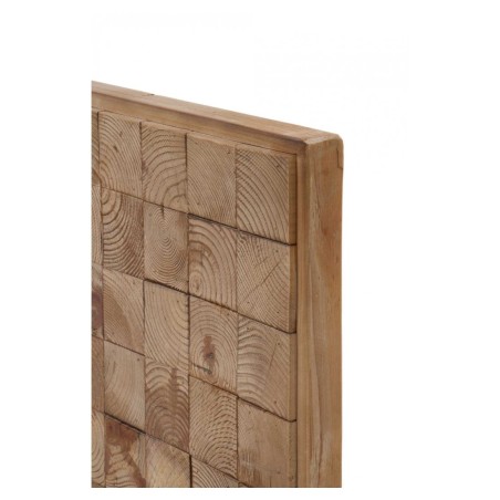 Cabezales y mesitas  color natural. Tablero dmf chapado en madera de abeto. 109X5X60h