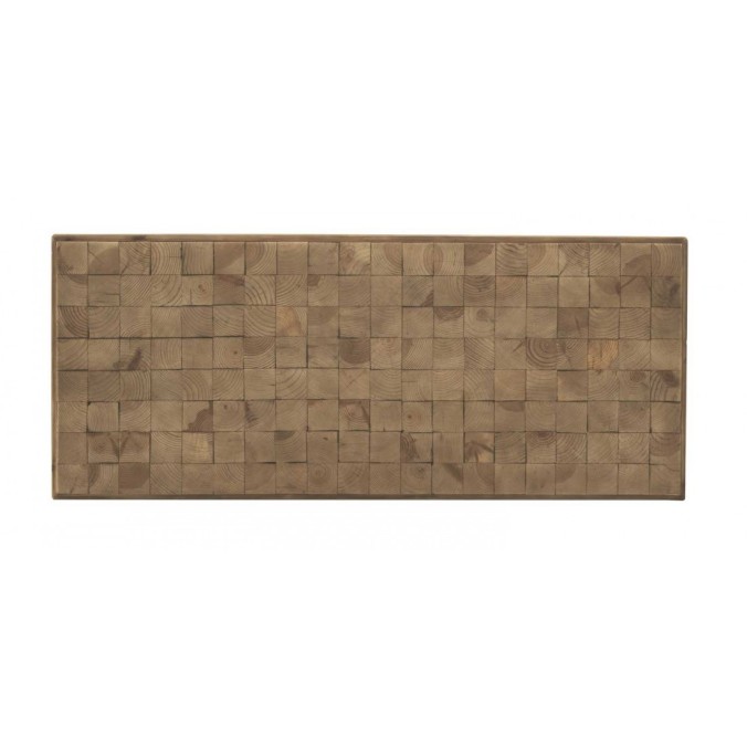 Cabezales y mesitas  color natural. Tablero dmf chapado en madera de abeto. 145X5X60h