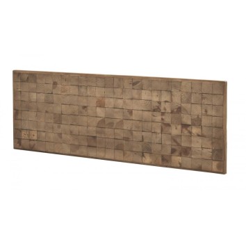 Cabezales y mesitas  color natural. Tablero dmf chapado en madera de abeto. 164.5X5X60h