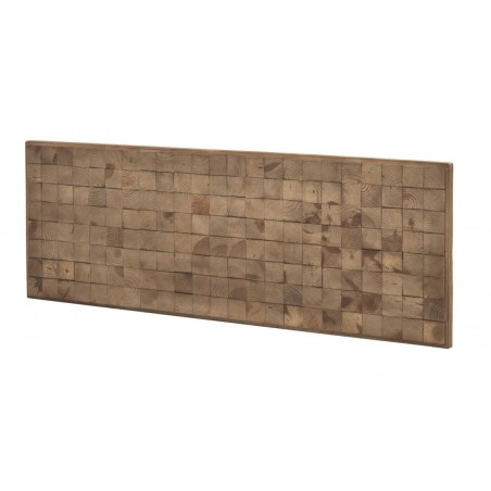 Cabezales y mesitas  color natural. Tablero dmf chapado en madera de abeto. 164.5X5X60h